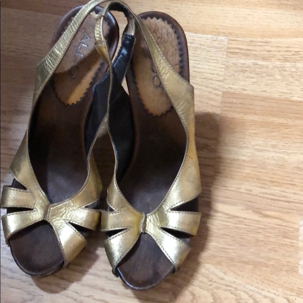 Gold Aldo shoes